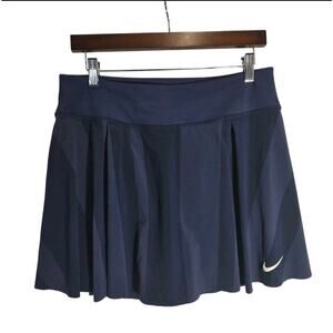 Nike Advantage Women's L Dri-FIT Skirt Skort Blue Striped Tennis Golf Activewear